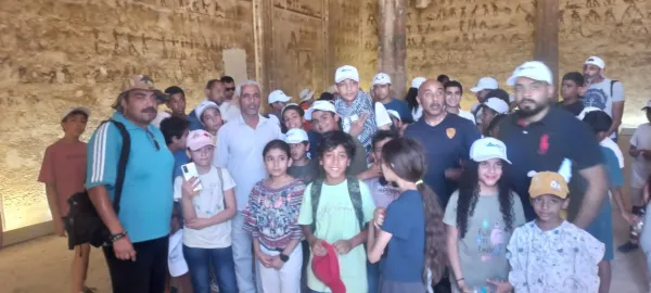 لتنمية الوعي السياحي للأطفال .."كيدز  كامب" يزور اثار تونا الجبل وبني حسن بالمنيا